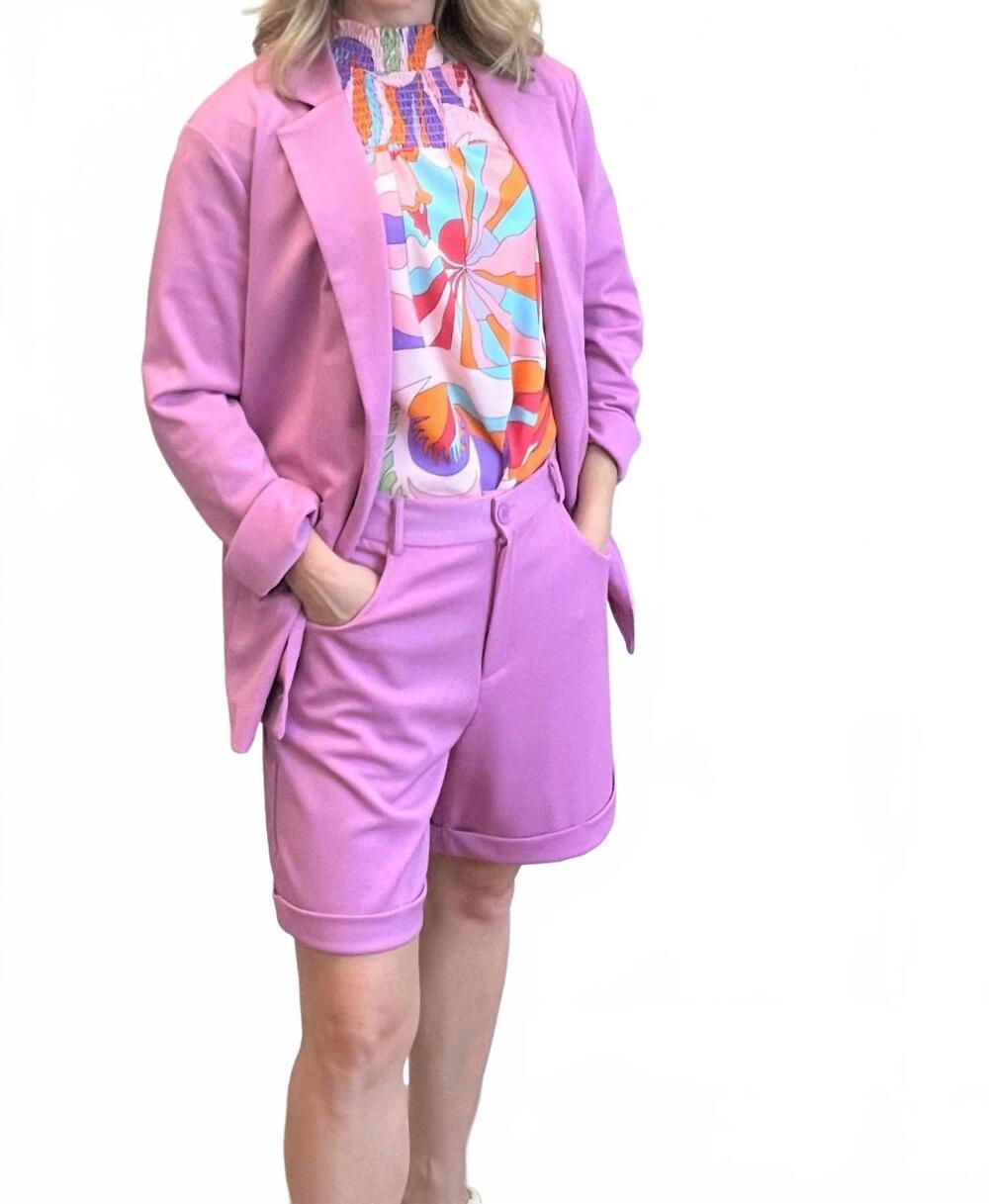 NEW WHITE BIRCH lightweight stretch shorts in lilac